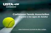 Caribbean Tennis Association...La Caribbean Tennis Association (CTA) tiene como prioridad la salud y seguridad de jugadores/tenistas, empleados, entrenadores, voluntarios y visitantes