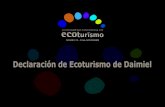 Declaración de Ecoturismo de Daimiel - WordPress.com...En el marco del Centenario de la declaración de la primera ley de parques nacionales en España, y precediendo al 2017 como