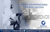 Biotecnología de sanitizaciónDespués de varias pruebas que hemos realizado con distintos tipos de virus de RNA, como el de influenza A (H1N1) o el virus Sincitial respiratorio humano,