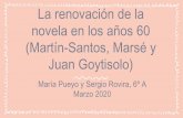 La renovación de la novela en los años 60 (Martín-Santos ...de+archivo/7711...Juan Goytisolo y Señas de identidad (1966) Págs 16-20 2. 1. Criterios específicos de corrección