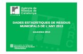 Dades de residus municipals.Any 2013 - ARCestadistiques.arc.cat/ARC/estadistiques/dades_2013.pdf · 2014. 10. 31. · 11 LES PRINCIPALS FRACCIONS DE RESIDUS RECOLLIDES SELECTIVAMENT
