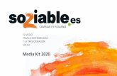 Media Kit 2020 - soziable.es€¦ · Con el objetivo de servir de puente de diálogo y reflexión, Soziable.es realiza periódicamente encuentros sobre temáticas vinculadas a la