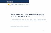 MANUAL DE PROCESOS ACADÉMICOS...OBJETIVO El Manual de Procesos Académicos tiene como finalidad ofrecer información e instrucciones detalladas sobre los procedimientos de carácter