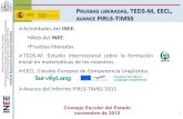 INEE Territorial INEE · noviembre de 2012 Actividades del . INEE: •Web del . INEE. •Pruebas liberadas. TEDS-M. Estudio internacional sobre la formación ... •PISA 2006. Informe