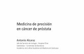 Medicina de precisión en cáncer de próstatañasalud.org/wp-content/uploads/2018/11...El cambio será que la información molecular de cada paciente será el centro de la decisión