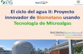 El ciclo del agua II: Proyecto innovador de Biometano ...€¦ · 8/12/2018  · El ciclo del agua II: Proyecto innovador de Biometano usando Tecnología de Microalgas Raúl Muñoz