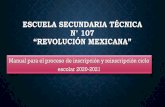 ESCUELA SECUNDARIA TÉCNICA N° 107 “REVOLUCIÓN MEXICANA” · escuela secundaria tÉcnica n° 107 “revoluciÓn mexicana” ... escuela al finalizar el ciclo escolar 2019-2020.