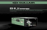 ES-6 · compactas redefinen las normas de la industria para compresores de servicio continuo en el rango de 5 a 10 hp. Confiabilidad de tornillo rotatorio Estos compresores encapsulados