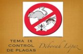 TEMA IX CONTROL Déborah Lóp DE PLAGAS - Clase de Déborah · oficial de Establecimientos y Servicios Plaguicidas. El riesgo que entraña la utilización de biocidas y en general