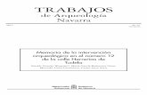 TRABAJOS - Cultura Gobierno de Navarra · La ermita de San Roque de Pamplona y su necrópolis..... 269 Número 27 2015. ISSN: 0211-517 ... de profundidad. 4VV. AA., 1980, Catálogo