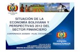 SITUACI ÓN DE LA ECONOM ÍA BOLIVIANA Y PERSPECTIVAS … · 2012. 6. 12. · (p) Preliminar, (a) Cifras al tercer trimestre de 2011, variación % interanual respecto a similar período