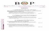 DE LA DE€¦ · Valladolid, por el que se convocan los VII Premios Bienal Aguafuerte Valladolid. Página 29 B OLETÍNO FICIA L D E LA P ROVINCI A DE V ALLADOLID cve: BOPVA-S-2019-238