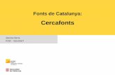 Cercafonts · Cercafonts Projecte col·laboració entre l’ICGC i l’ACA Informació oficials sobre fonts naturals de Catalunya Permet als usuaris afegir informació Rànquing d’usuaris