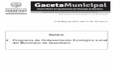 GacetaMunicipal - municipiodequeretaro.gob.mx...17. Se recibió en la Secretaría del Ayuntamiento, el oficio número SEDESU/0630/2014, a través del cual el Secretario de Desarrollo