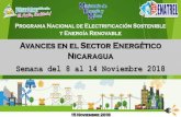 Avances en el Sector Energético Nicaragua...Avances en el Sector Energético Nicaragua Semana del 8 al 14 Noviembre 2018 Programa Nacional de Electrificación Sostenible y Energía