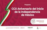 de México de la Independencia CCX Aniversario del inicio€¦ · Documental "De la independencia a la consolidación republicana" Viernes 11 de septiembre 19:00 horas Concierto “México