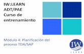 IW:LEARN ADT/PAE Curso de entrenamientohumboldt.iwlearn.org/.../TDASAPModule4Section1to2_EspLM1vol1.pdf · Módulo 4: Planificación del proceso TDA/SAP . Sección 1: Planificación