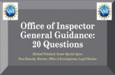 Office of Inspector General Guidance: 20 Questions · If we contact the support letter writer, he/she should be reachable at the contact address provided, and be aware that they supported