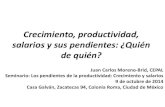 Crecimiento, productividad, salarios y sus pendientes ... · Productividad Laboral y Salarios Mínimos en América Latina, 2010 La Producción por Trabajador (PIB Constante en USD