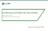 New Conferencia 25 Años de Vías Verdes · 2018. 11. 13. · Vías Verdes Planes y programas de Adif Conferencia 25 años de Vías Verdes Establecer un plan de acción para las estaciones