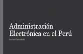 Administración Electrónica en el Perú€¦ · Gobierno Electrónico y Administración electrónica - ONGEI A.Política Nacional de Gobierno Electrónico 2013 –2017(D. S. N°