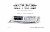 OD-405 (50 MHz) OD-410B (100 MHz) OD-411 (100 MHz) OD-415 … · 2016. 12. 6. · Modos de disparo Auto, Normal, Único, TV, Flanco, Pulso. Acoplamiento AC, DC, Rechazo LF, Rechazo