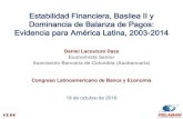 Estabilidad Financiera y Dominancia de Balanza de Pagos ...felaban.s3-website-us-west-2.amazonaws.com/... · Balanza de Pagos • La Dominancia de Balanza de Pagos (DBP) es una condición