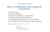 Tema 7. Introducción a los circuitos de conmutación · 2014. 6. 15. · Introducción a la Electrónica Tema 7. Introducción a los circuitos de conmutación 7.1 Introducción.