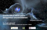 Curso IGLU 2015 para Dirigentes Universitários · Este número equivale a aproximadamente 8,5% da população brasileira e considera as pessoas com renda de até R$ 70 (IBGE, 2011).