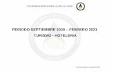 PERIODO SEPTIEMBRE 2020 FEBRERO 2021 TURISMO - HOTELERIA · Dirección Académica. Septiembre 2020 PERIODO SEPTIEMBRE 2020 – FEBRERO 2021 TURISMO - HOTELERIA
