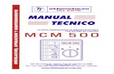 MANUAL TÉCNICO · 2020. 5. 4. · manual tÉcnico de operaciÓn, mantenimiento y servicio de plantas generadoras de energÍa elÉctrica con el sistema de control ***** mcm 500 *****