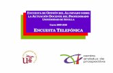 INFORME ENCUESTA TELEFÓNICA - Universidad de Sevilla · INFORME ENCUESTA TELEFÓNICA.. Curso 2009‐10 ENCUESTA DE OPINIÓN DEL ALUMNADO SOBRE LA ACTUACIÓN DOCENTE DEL PROFESORADO.UNIVERSIDAD
