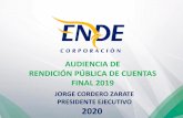 Presentación de PowerPointINICIAL 2020 2020 JORGE CORDERO ZARATE PRESIDENTE EJECUTIVO PRESUPUESTO 1 ASIGNADO PRESUPUESTO DE INVERSIÓN GESTIÓN 2020 ENDE CORPORACIÓN 5.758 (MM Bs)