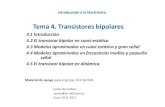 Tema 4. Transistores bipolares - Academia Cartagena99 · Tema 4. Transistores bipolares 4.1 Introducción 424.2 El transistor bipolar en cuasi‐estática 4.3 Modelos aproximados