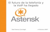 El futuro de la telefonía y la VoIP ha llegado · Asterisk: Introducción e Historia Saúl Ibarra Corretgé -  e-Verano 2007