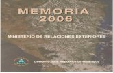 Soberanía y política Memoria MINREX 2006a... · N 327.2 N583 Nicaragua, Ministerio de Relaciones Exteriores Memoria del Ministerio de relaciones Exteriores 2006 / Ministerio de