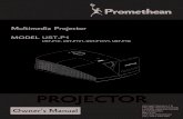 PROJECTOR - Promethean World · Aviso para la instalación del proyector Coloque el proyector en posición horizontal. El ángulo de inclinación del proyector no debería ser superior