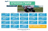 Calendario Mundial de MotoGPTM 2016 - Movistar · 2016. 10. 17. · Calendario Mundial de MotoGPTM 2016 Gran Premio TIM de Italia C. Mugello. 20-22 mayo Gran Premio Monster Energy