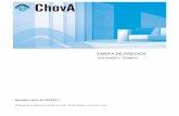 TARIFA DE PRECIOS - CHOVA · 2017. 5. 10. · Atención al cliente 902 10 90 20 Los términos y precios que se incorporan en el presente documento anulan los publicados y/o comunicados