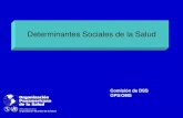 Determinantes Sociales de la Salud · 2015. 2. 15. · Los determinantes de la Enfermedad. Revista Cubana de Salud Publica, ene-mar vol 33. 2007 . Comisión de Determinantes Sociales