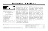 Bolet.n Vetiver 1392n%20Vetiver%2013.pdf · 2018. 10. 16. · una combinación del sistema con las barreras reactivas permeables mencionadas por Antonia Alvarado durante su intervención