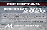 LOS PRECIOS PUBLICADOS INCLUYEN IVAmacars.com.ar/descargas/2020-02/FOLLETO03.pdf · 2020. 2. 25. · LOS PRECIOS PUBLICADOS INCLUYEN IVA Macar’s SRL - Av. Boedo 1719 Ciudad Autonoma