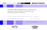 Guía de práctica clínica Hipertensión Arterial Primaria (HTA) · Guía de práctica clínica Hipertensión Arterial Primaria (HTA) - 2013 Guía No. 18 ISBN: 978-958-8838-35-9