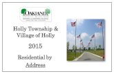 Holly Township Village of Holly - Oakland County, Michigan IH... · 2017. 6. 28. · parcel id prop class addr street nbhd style class mod year blt sq ft tcv sale date sale price