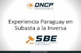 Experiencia Paraguay en Subasta a la Inversaricg.org/wp-content/uploads/legacy_content/archivos...Marco Normativo de la SBE •Ley 2051/03 “De Contrataciones Públicas” •Decreto