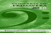 CONCERTS DE PRIMAVERA 2018 - jardibotanic.org · CONCERT Dimarts 10. 19:30 h INTÈRPRETS: Milen Petrov, guitarra Jordi Villanueva Castillo, violoncel AUTORS: I. Albéniz, F. Granados,