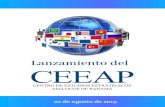Lanzamiento del - ceeasia-panama.com€¦ · Lanzamiento del CEEAP 20 de agosto de 2019 Día del Diplomático Panameño ¿Quiénes somos? En el mutuo conocimiento, la cultura es el