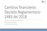 Cambios financieros Decreto Reglamentario 2483 del 2018 · NIC 28: Inversiones en asociadas y negocios conjuntos Se adiciona: “Participaciones de Largo Plazo en Asociadas y Negocios