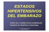 ESTADOS HIPERTENSIVOS DEL EMBARAZO...PATOLOGÍA PLACENTARIA (liberación de factores tóxicos circulantes) DISFUNCION ENDOTELIAL (microangiopatía generalizada y vasoespasmo) HTA Isquemia