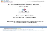 H. Ayuntamiento de Atlixco, Puebla 2014-2018transparencia.atlixco.gob.mx/.../9.-DIRECCION-DE-CONTABILIDAD.pdf · sentido, a través del Sistema de Contabilidad se aplican los movimientos